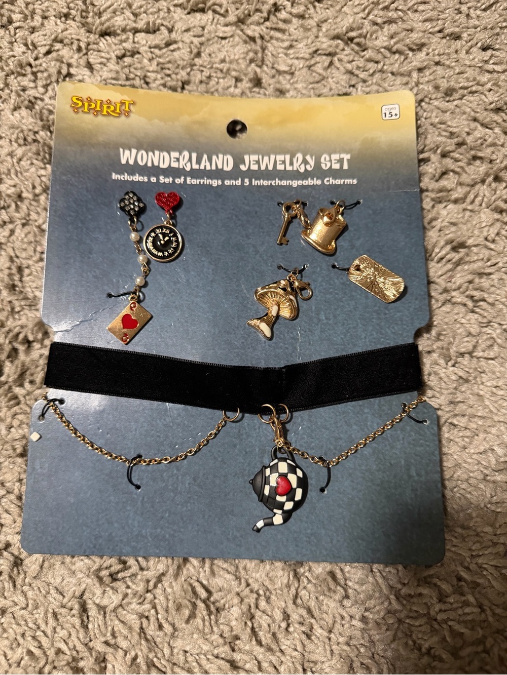 Spirit Black & Gold Wonderland Charm Choker Set